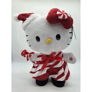 Hello Kitty Christmas Side Stepper Candy Cane Plush Animated Musical 2025